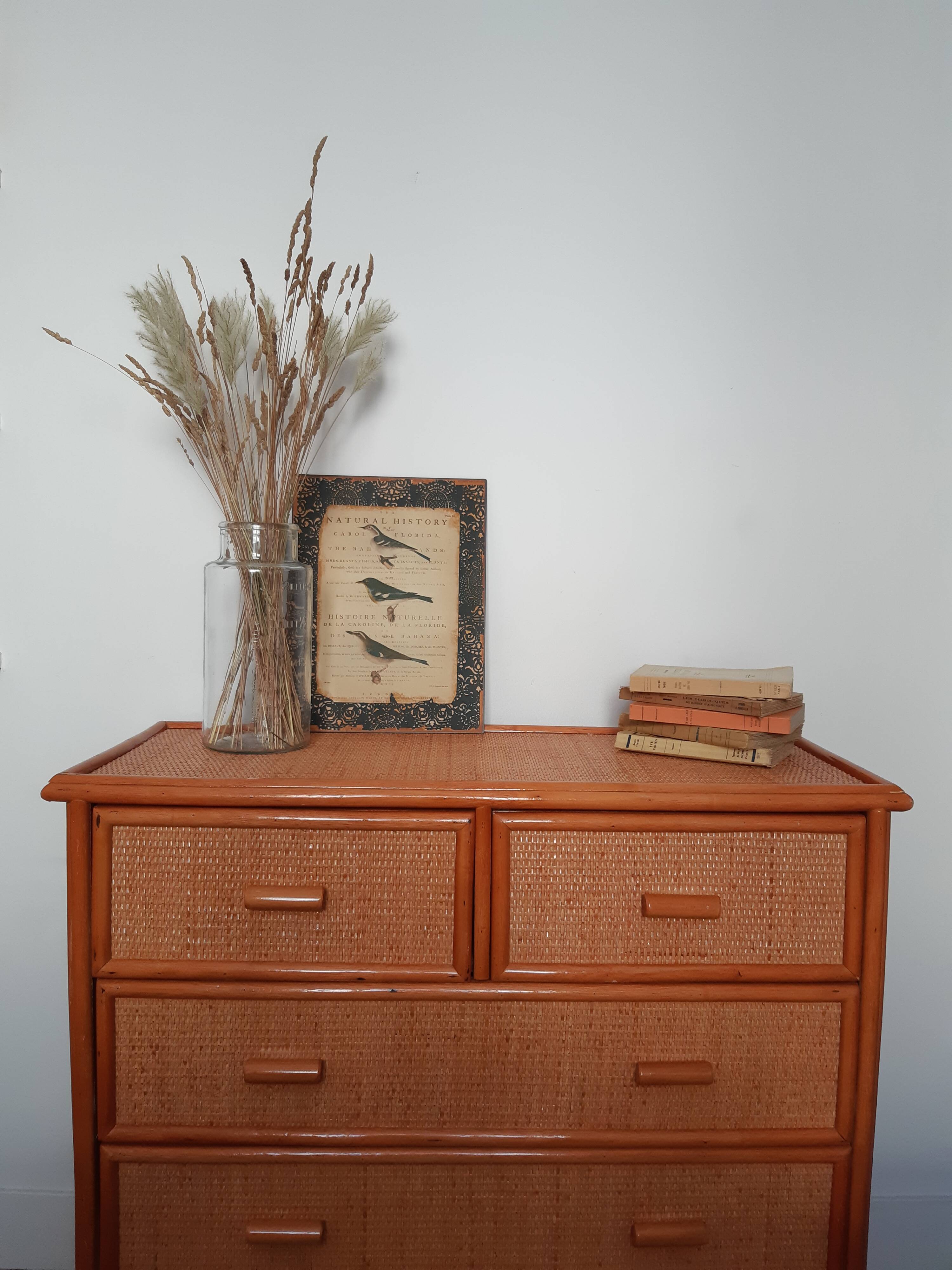 Dresser in rattan