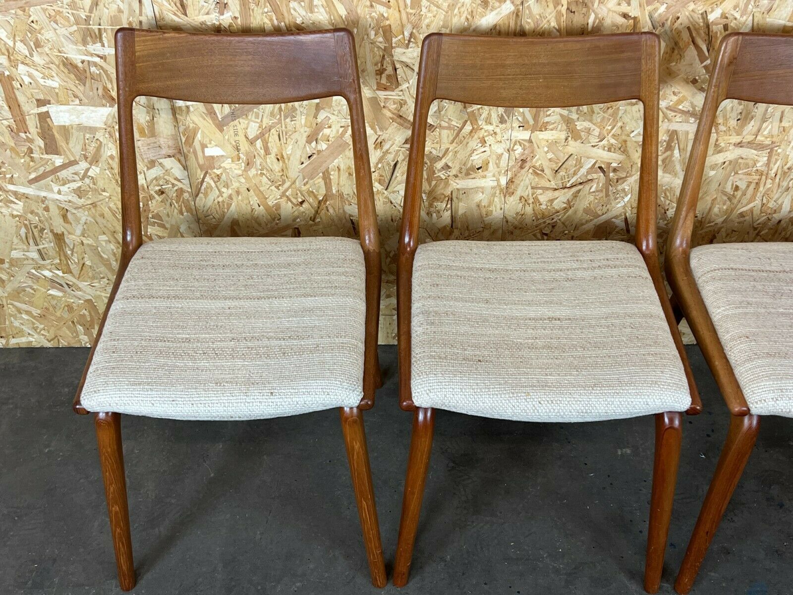Set of 5 Boomerang chairs Alfred Christensen Slagelse Møbelværk teak 60s 70s