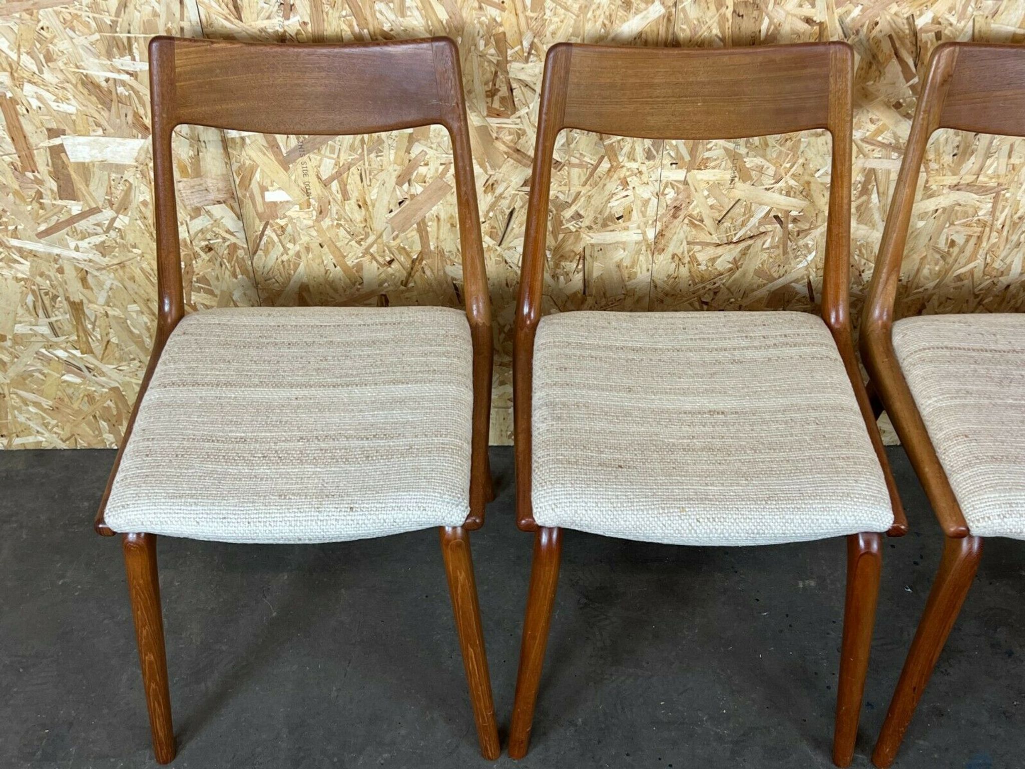 Set of 5 Boomerang chairs Alfred Christensen Slagelse Møbelværk teak 60s 70s