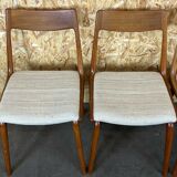 Set of 5 Boomerang chairs Alfred Christensen Slagelse Møbelværk teak 60s 70s