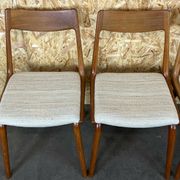 Set of 5 Boomerang chairs Alfred Christensen Slagelse Møbelværk teak 60s 70s