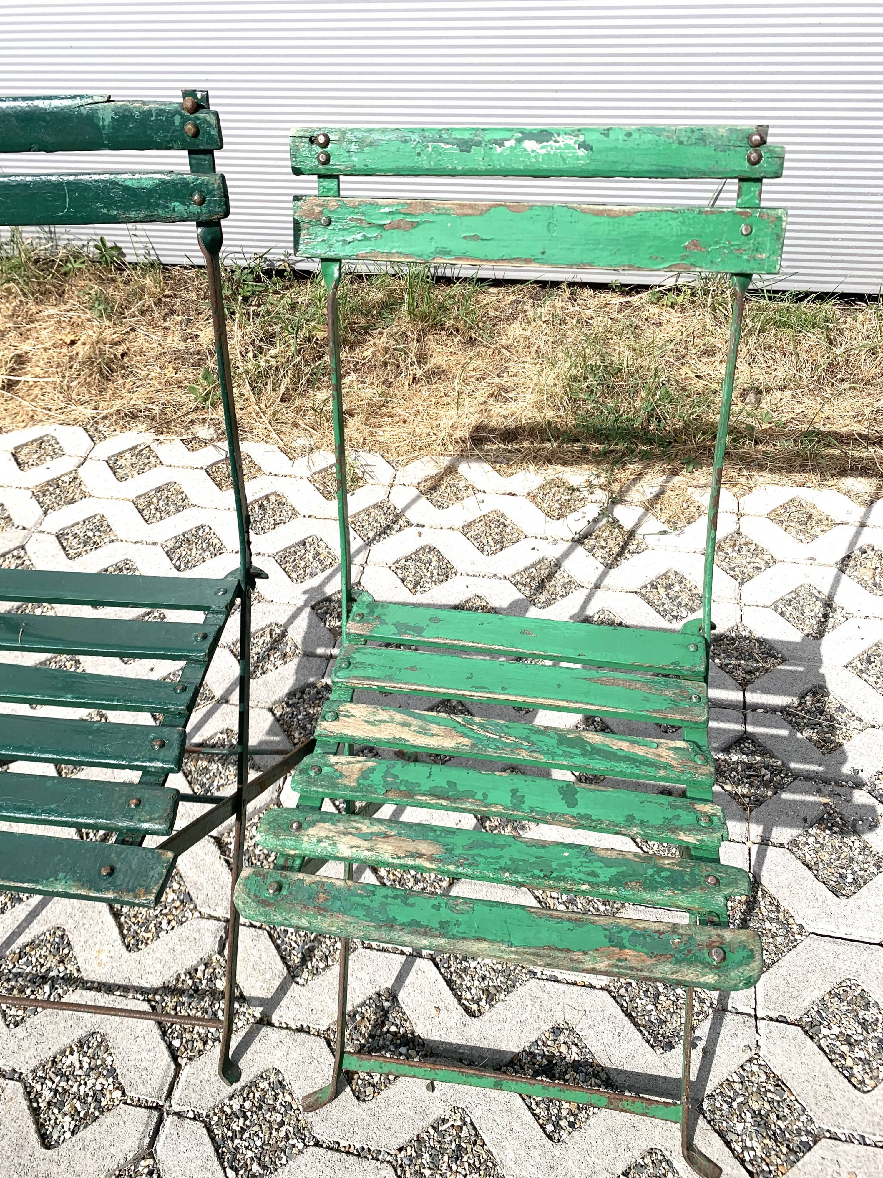 Paire de chaises de jardin vintage