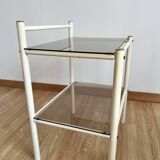 Smoked glass bedside table
