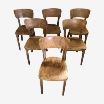 Ensemble de 6 chaises bistrot Thonet