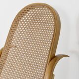 Fauteuil à bascule italien Luigi Crassevig en bois courbé