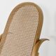 Fauteuil à bascule italien Luigi Crassevig en bois courbé