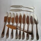 12 Argental Fish Knives Silver Metal