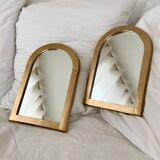Lot de deux petits miroirs doré