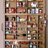 Lot 3 Lockers collection Storage Wood Decoration printing locker for collections