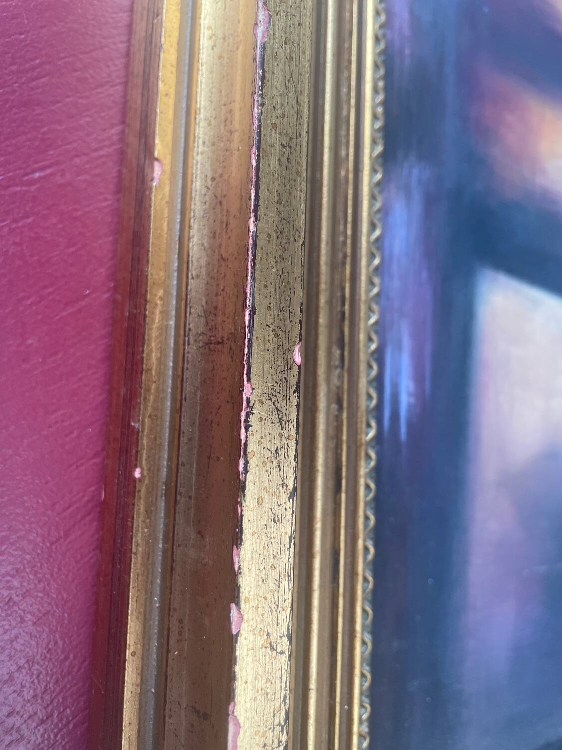 Large framed flower painting