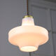 Mid-century white & brass pendant lamp