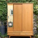 Vintage wardrobe with compass feet 1960