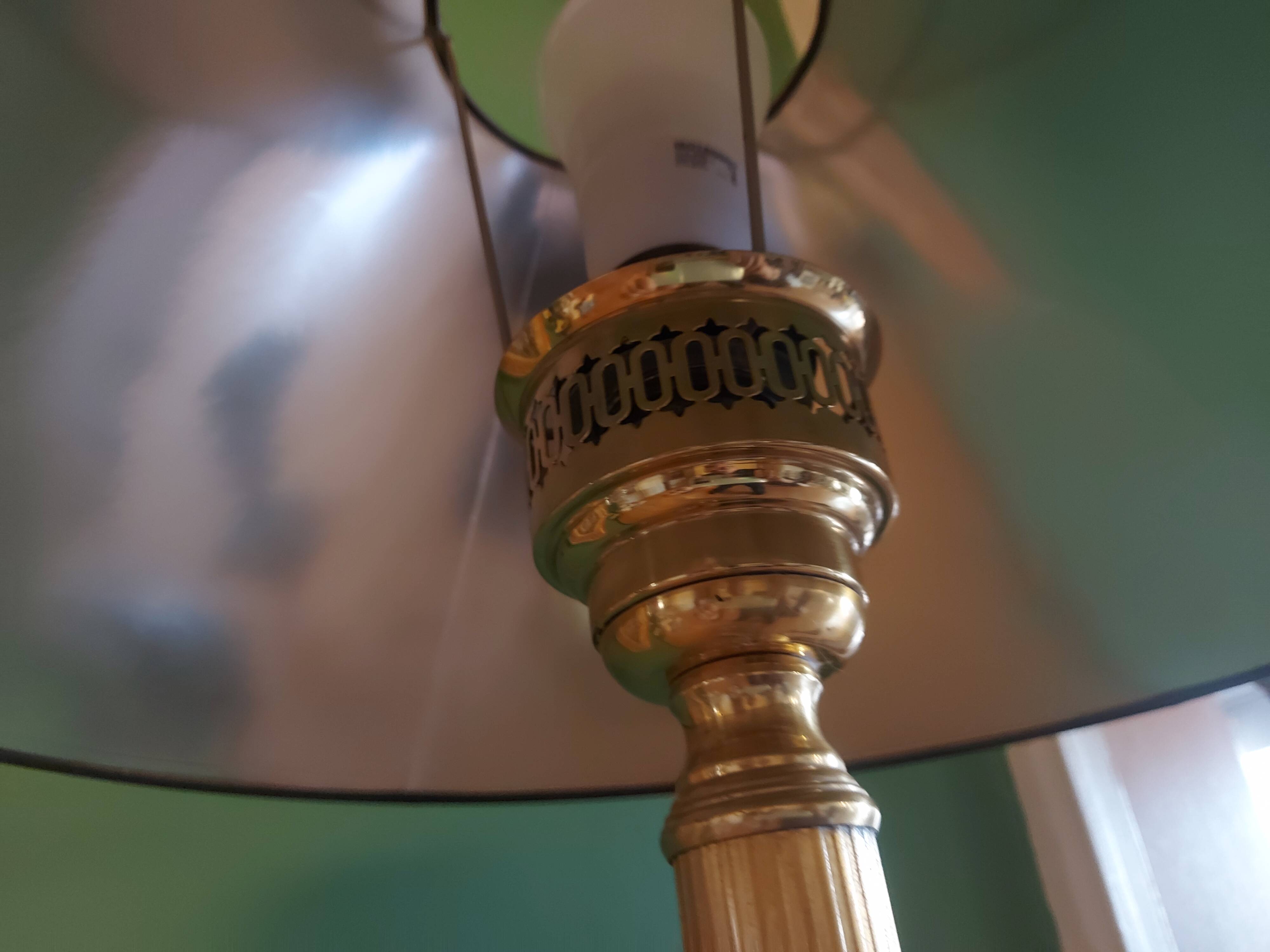 Large golden brass lamp neo classic style