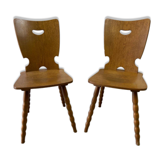 Paire de chaises bistrot, winstub