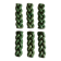 Set de 6 porte-couteaux en terre vernissée tressée verte