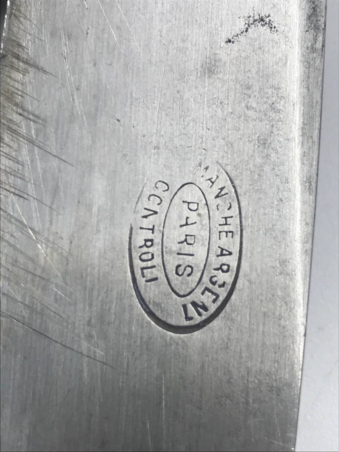Antique silver-plated metal serving cutlery.