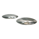 Silver metal pebble salt and pepper shaker