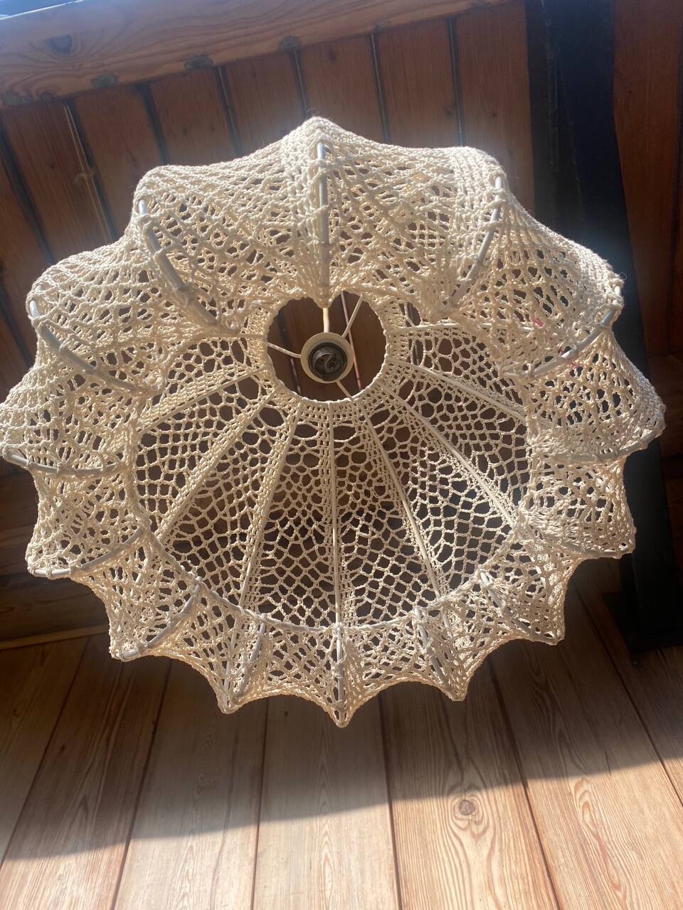 Suspension bohème vintage en crochet