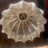 Vintage crochet bohemian pendant light