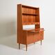 Teak bookcase with writing desk, Scandinavian production, 1960s
