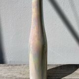 Iridescent white ceramic vase