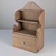 Étagère en pin sculpté à la main, style art populaire, 1 tiroir, 1950