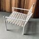 4 white Lounge Chairs Triconfort - Aluminium and plastic - 1980's