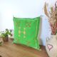 Coussin marocain vert Sabra