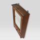 Art Deco Wooden Shaving Cabinet with Mirror, France 1930s