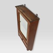 Art Deco Wooden Shaving Cabinet with Mirror, France 1930s
