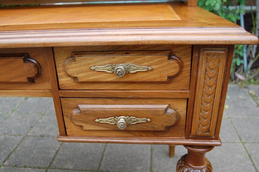 Napoleon III period tiered walnut desk from the 19th century