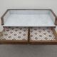 Ancienne commode en bois et marbre