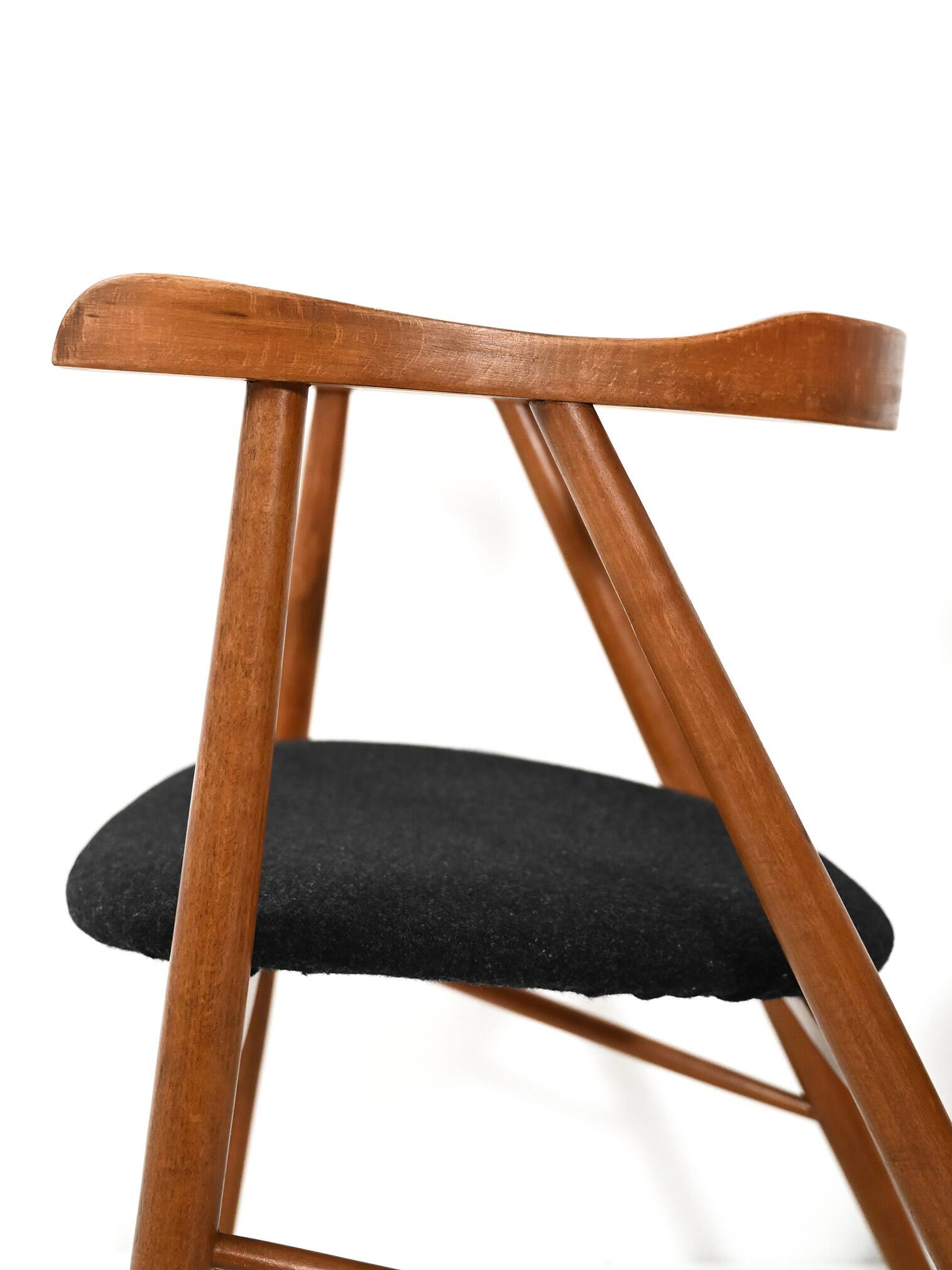 Pair of walnut dining chairs