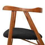 Pair of walnut dining chairs