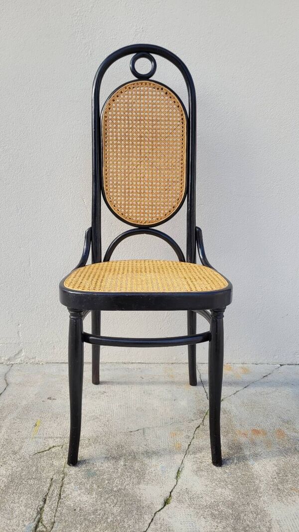 Chaise de bistrot Thonet cannage et bois courbé- 1900s