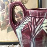 Vierzon Louis Gueule earthenware amphora vase