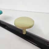 Vintage wall coat rack 4 metal hooks