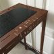 Perforated sheet metal and wood console