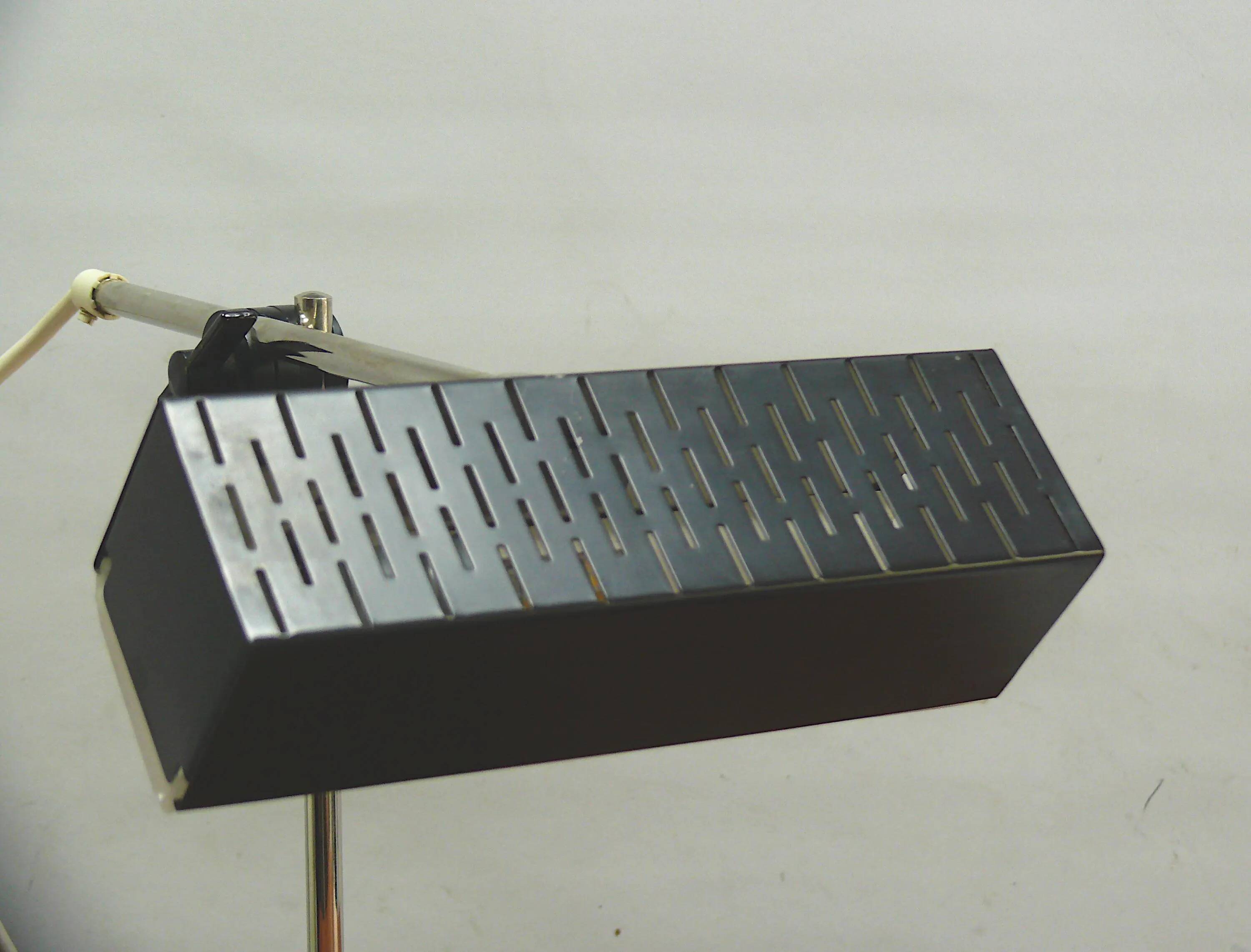 Cubic metal table lamp by Leclaire & Schäfer, 1960s