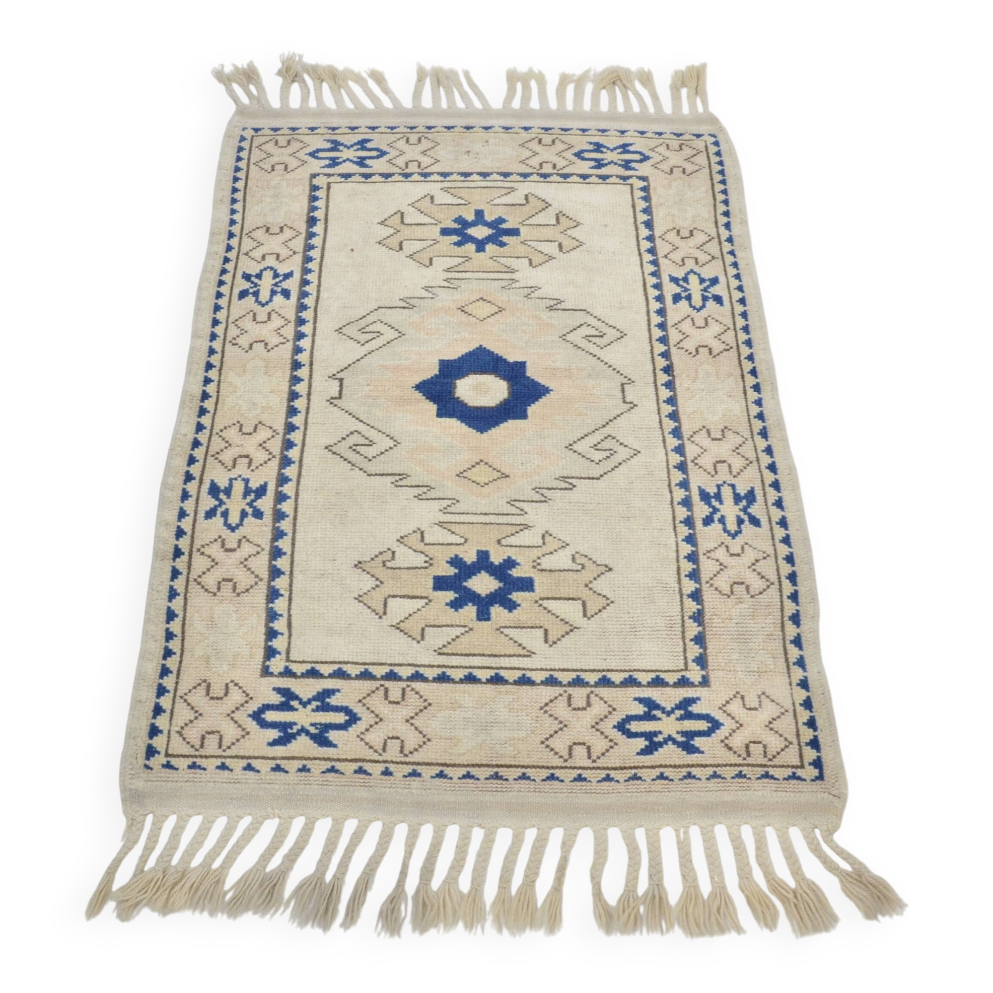 Oushak Handknotted Floor Vintage Rug sku 3450