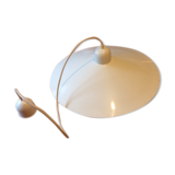 White vintage metal saucer hanging