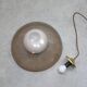 Space-age Italian Brass, Opaline and Plexiglass Pendant Lamp