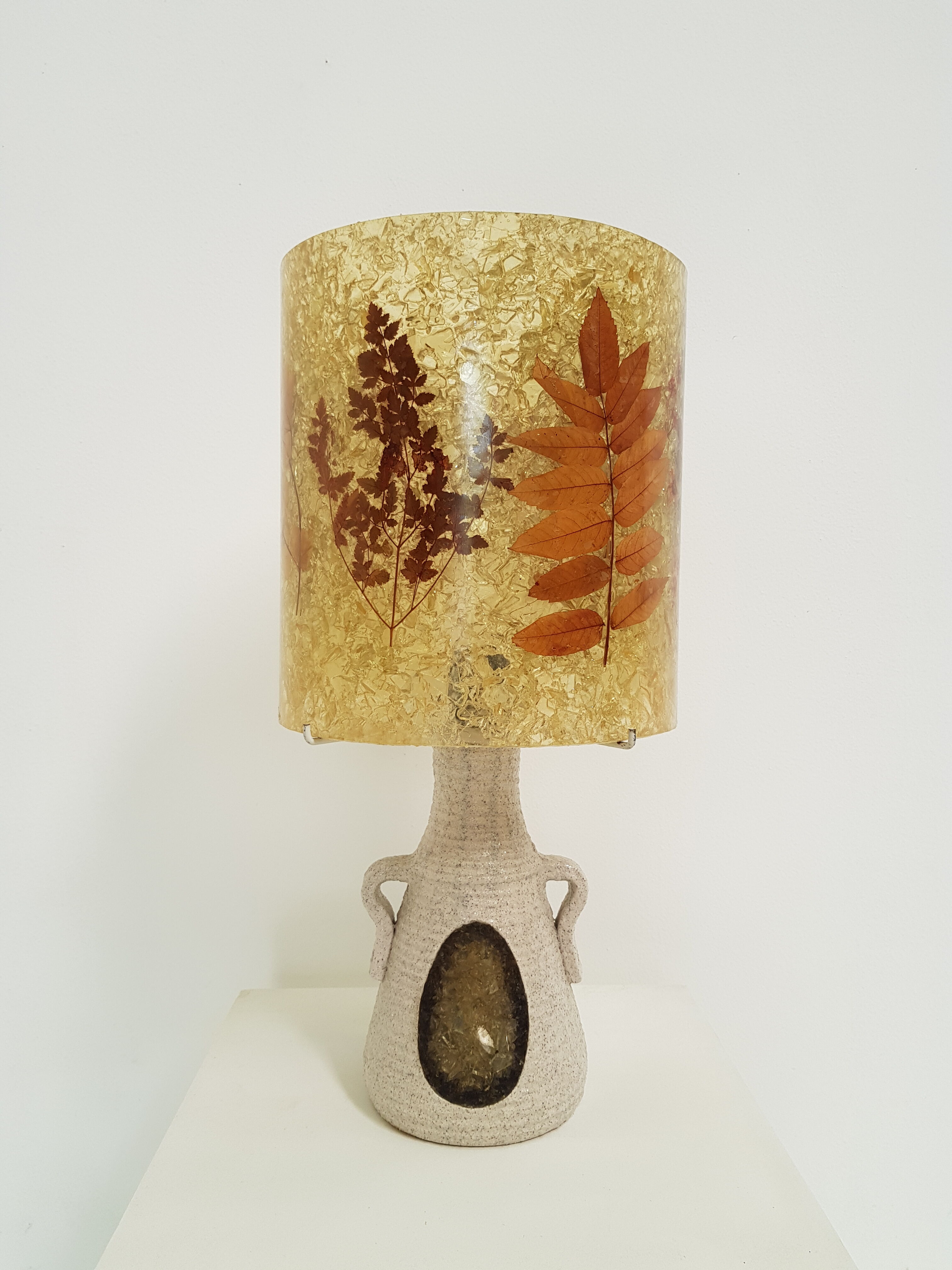 Vintage Accolay lamp in resin and ceramics