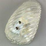 Ice glass wall light space age design