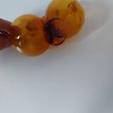 Amber double soliflore vase