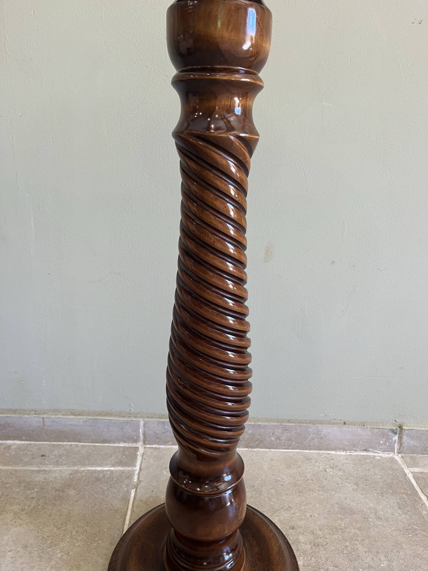 Twisted wooden stool