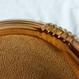 plateau ou plat en verre rosaline couleur saumon