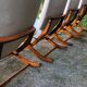 Set of 4 chairs and two reclining chairs in teak 1970