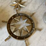 Cendrier rose des vents en laiton massif