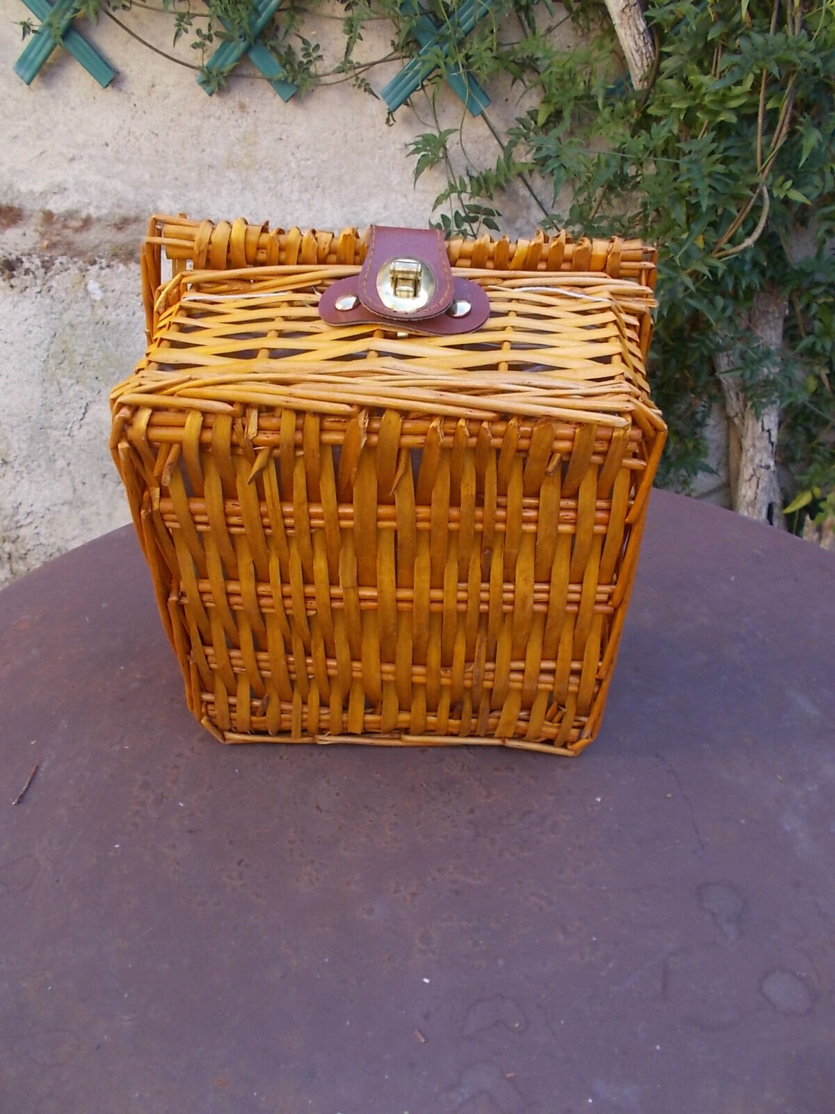 Wicker suitcase